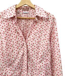 Thomas Pink Rose Vine Pink Button Down